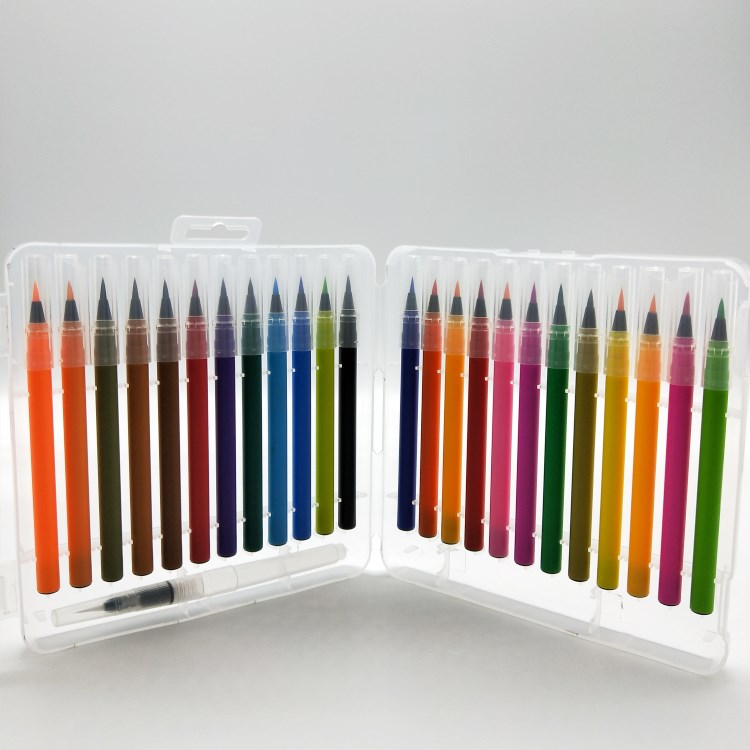 plastic box watercolor brush marker