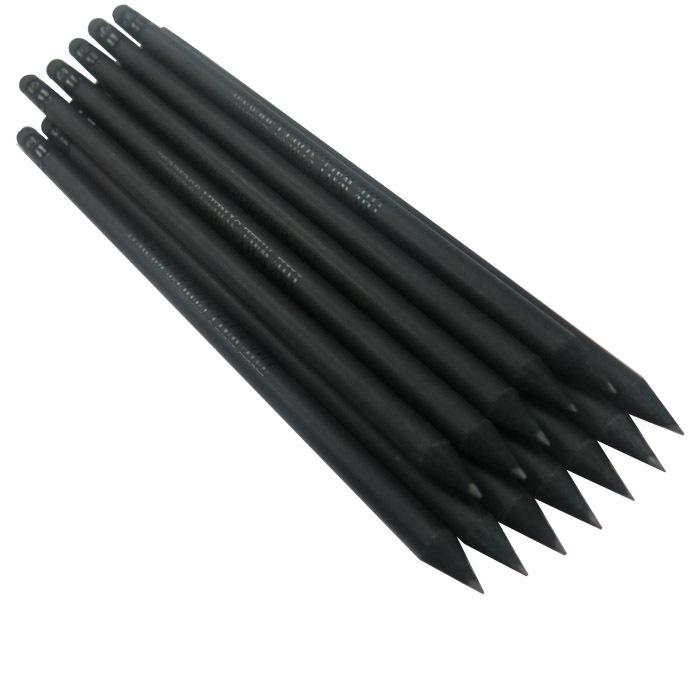 black wood pencil with eraser